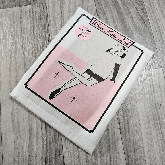 What Katie Did Glamour Sheer Contrast Seamed Stockings, Champagne / Black - Picture 9 of 14